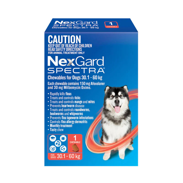 NexGard Spectra RED Dogs (30.1kg-60kg) 1