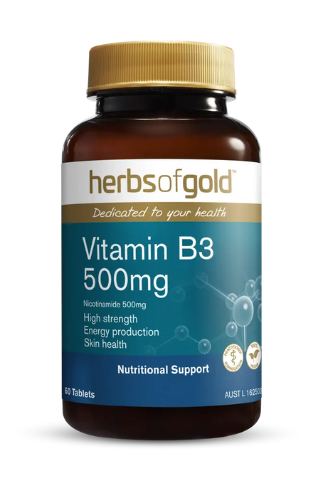 HERBS OF GOLD Vitamin B3 500mg Tablets 60