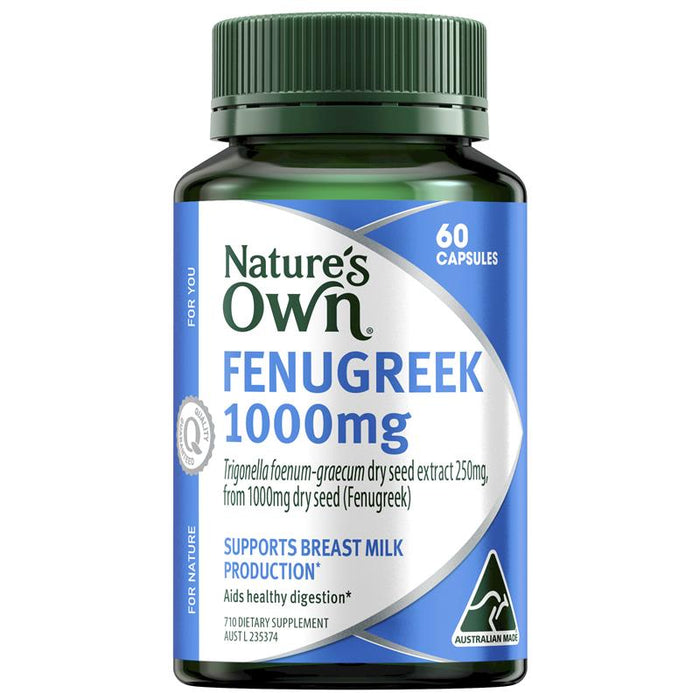 NATURE'S OWN Fenugreek 100mg 60 capsules