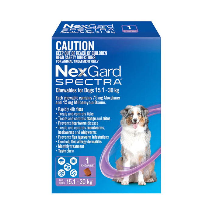 NexGard Spectra PURPLE Dogs (15kg-30kg) 1