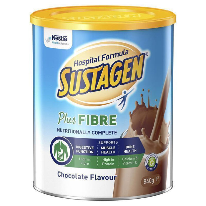 Sustagen Hospital Active + Fibre Chocolate 840g