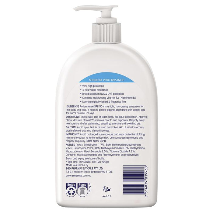 EGO Sunsense Performance SPF50+ 500ml