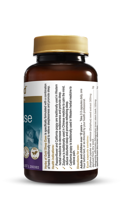 HERBS OF GOLD Sleep Ease Capsules 30