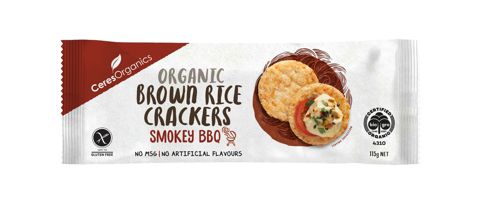 Ceres Organic Brown Rice Cracker Smokey Barbeque