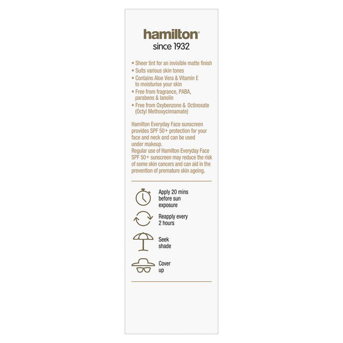 Hamilton Everyday Face SPF50+ 75g