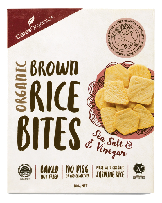 Ceres Organic Brown Rice Bites Salt & Vinegar