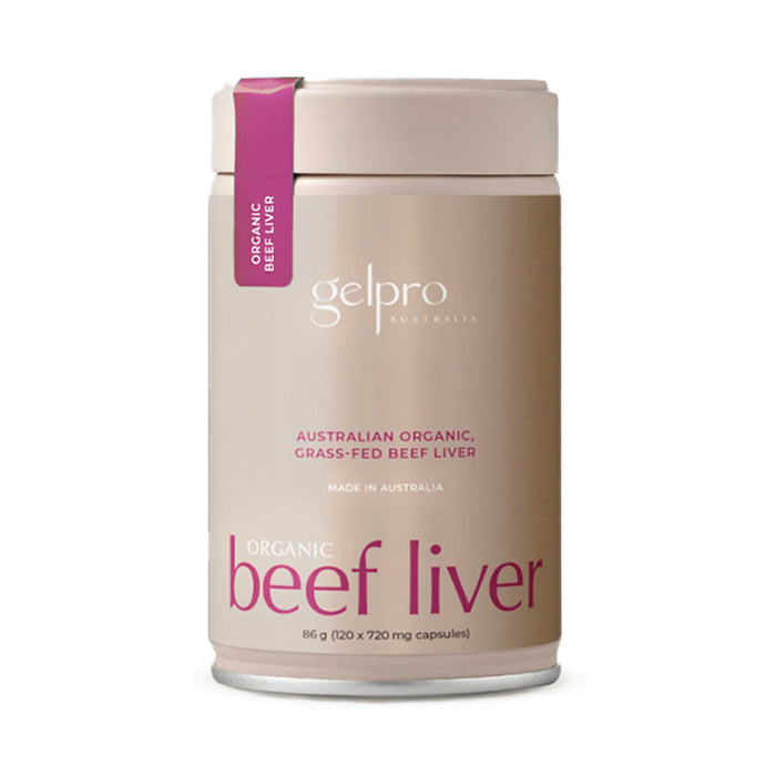 GELPRO Organic Grass-Fed Beef Liver 120 capsules