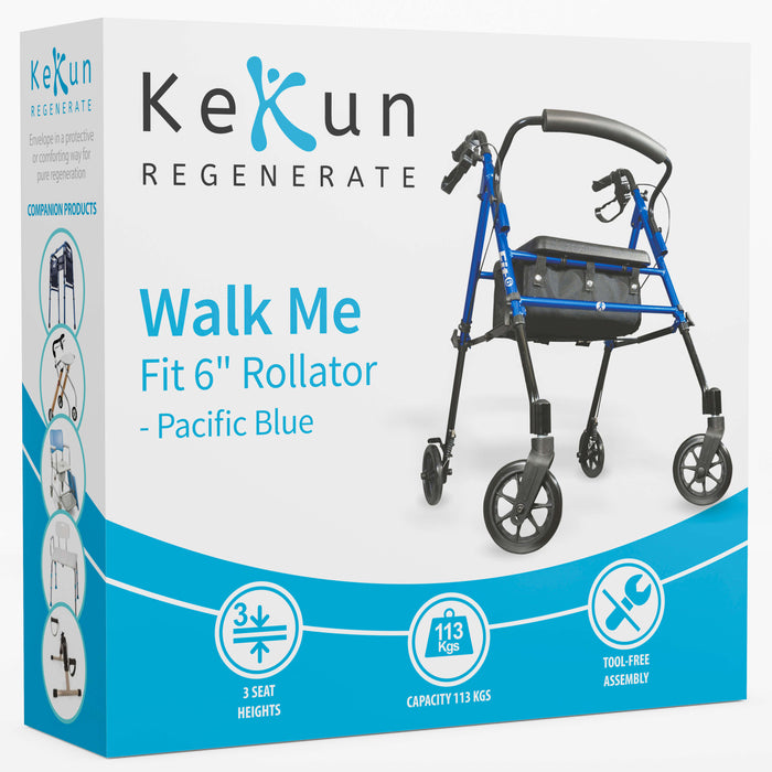 KEKUN (K700-913) Walk Me, Fit Rollator - Pacific Blue